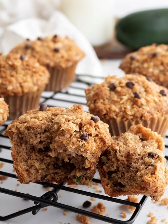 Chocolate Chip Zucchini Muffins With Streusel - Midwest Life and Style Blog