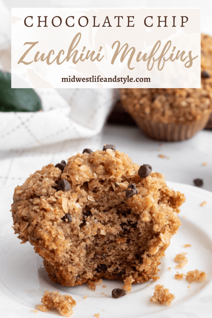 Chocolate Chip Zucchini Muffins With Streusel - Midwest Life and Style Blog