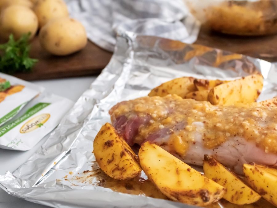 Peach-Glazed Pork Tenderloin And Potatoes - Midwest Life and Style Blog