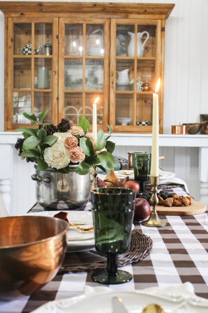 Fall Garden Tablescape from Little White Farmhouse