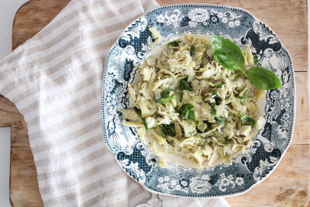 Roasted Artichoke Hearts with Fresh Herbs from My Little White Barn