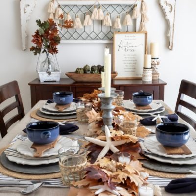 How To Style A Coastal Tablescape For Fall