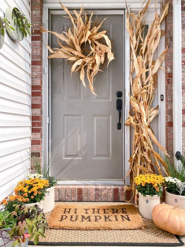 How To Decorate A Small Front Porch For Fall - Midwest Life and Style Blog