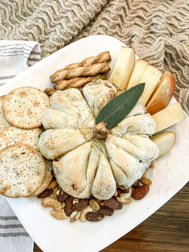 Pumpkin-shaped Baked Brie from Our Tiny Nest - Week in Rewind with Midwest Life and Style