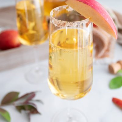 Simple Two-Ingredient Apple Cider Mimosas