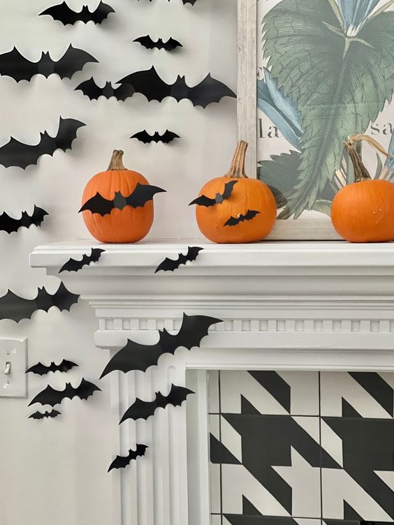 Spooky Halloween Bat Mantel from Sonata Home Design - Week in Rewind with Midwest Life and Style