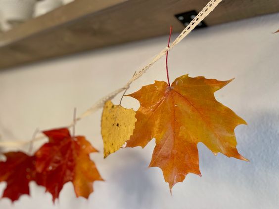 DIY Fall Garland with Waxed Leaves from The Antiqued Journey - Week in Rewind with Midwest Life and Style