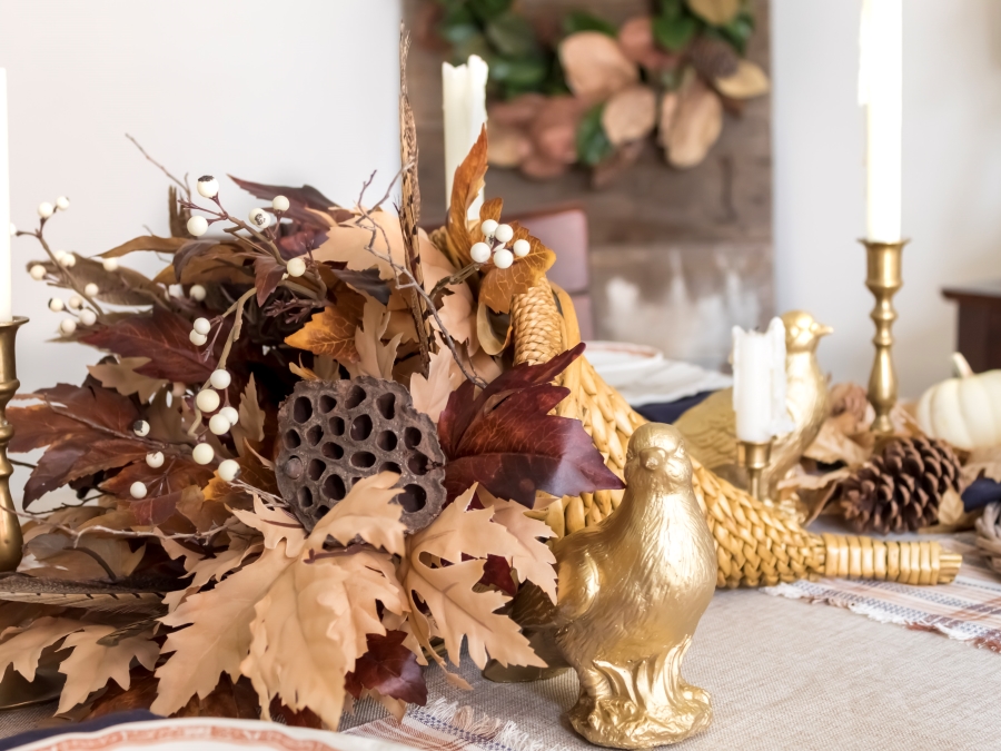 How To Create A Rustic Thanksgiving Cornucopia Centerpiece - Midwest Life and Style Blog