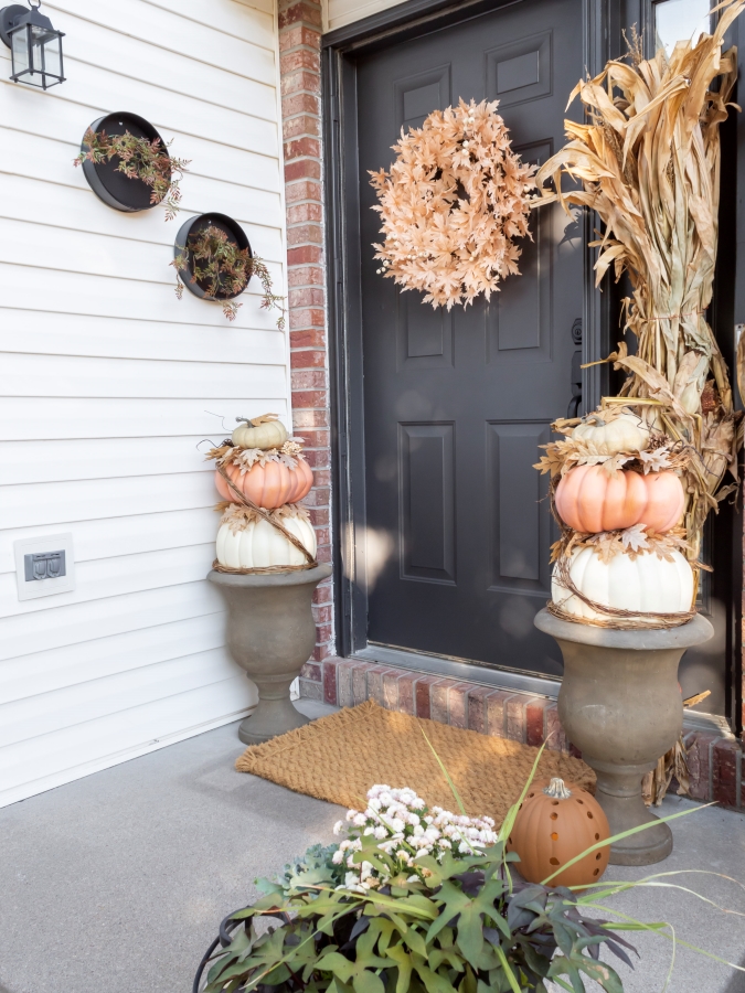 How To Decorate A Small Front Porch For Fall - Midwest Life and Style Blog