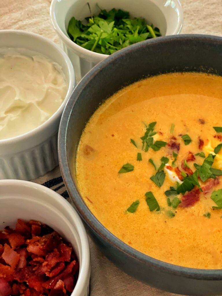 Creamy Pumpkin Soup from Bricks 'n Blooms part of 6 Easy Brunch Recipes For The Best Friendsgiving Spread - Midwest Life and Style Blog