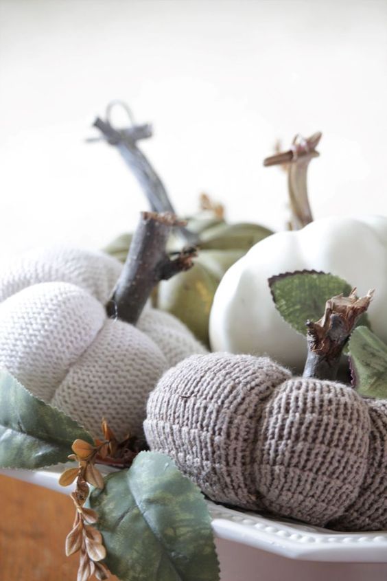 Mini Sweater Pumpkins from Open Doors Open Hearts - 10 Of The Best DIY Pumpkin Decor Ideas