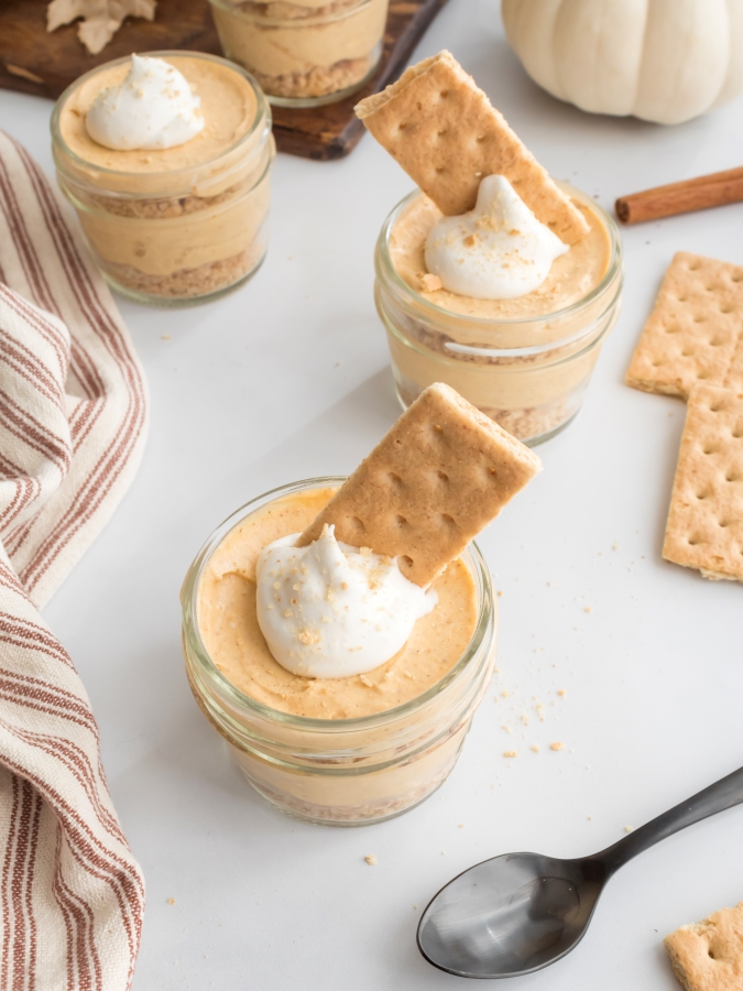 Easy No-Bake Pumpkin Cheesecake In a Jar - Midwest Life and Style Blog