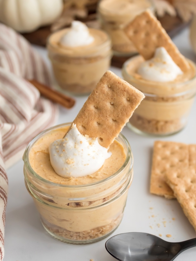 Easy No-Bake Pumpkin Cheesecake In a Jar - Midwest Life and Style Blog