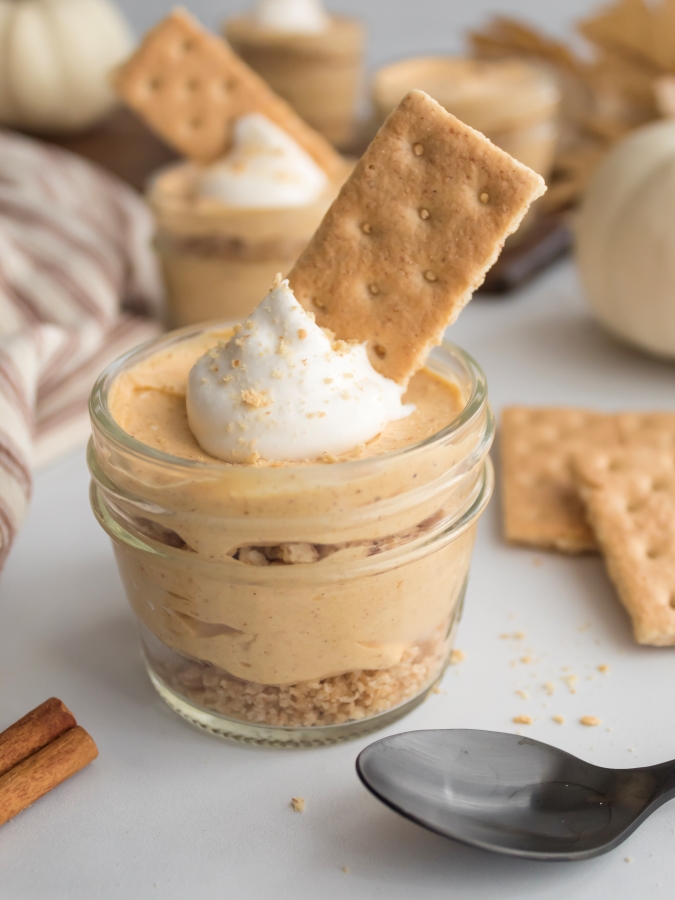 Easy No-Bake Pumpkin Cheesecake In a Jar - Midwest Life and Style Blog