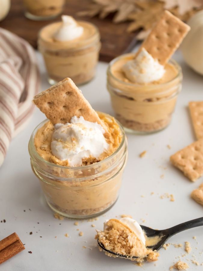 Easy No-Bake Pumpkin Cheesecake In a Jar - Midwest Life and Style Blog