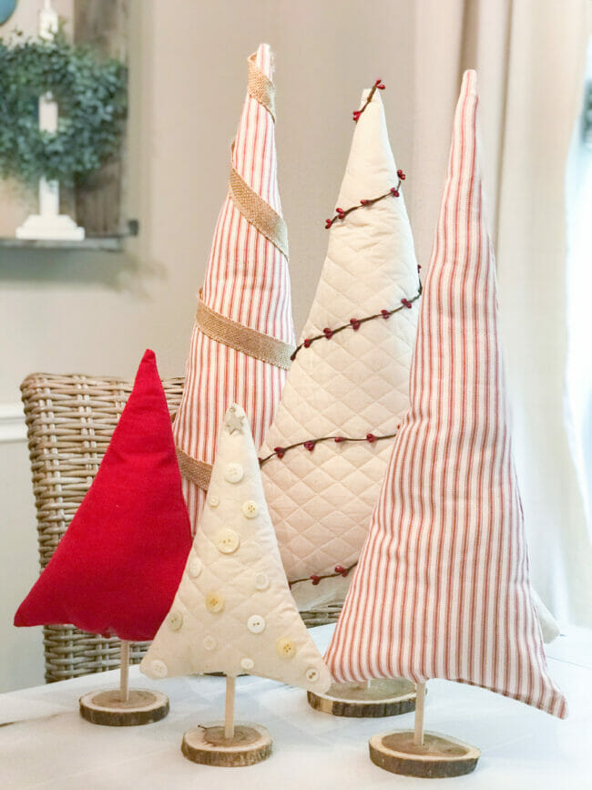 Red and White Fabric Trees from County Road 407 - Week in Rewind with Midwest Life and Style Blog