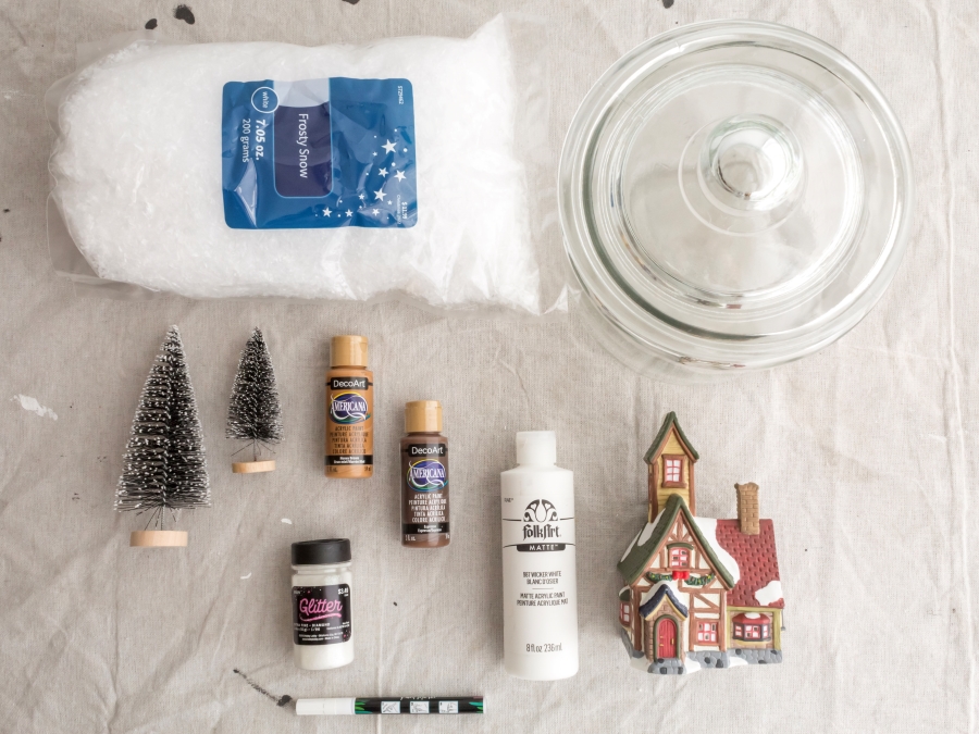 Supplies to Make Gingerbread Snow Globe - Midwest Life and Style Blog