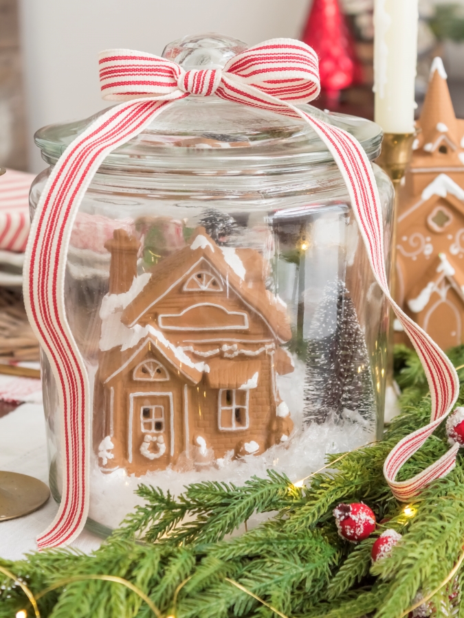 How To Make A Gingerbread Snow Glovbe Centerpiece - Midwest Life and Style Blog