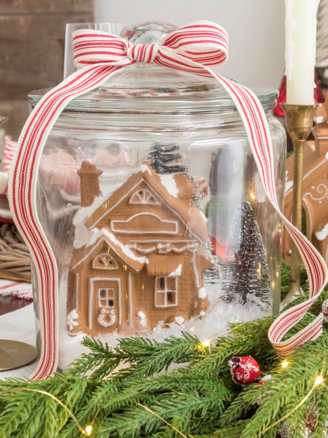 How To Make A Gingerbread Snow Glovbe Centerpiece - Midwest Life and Style Blog