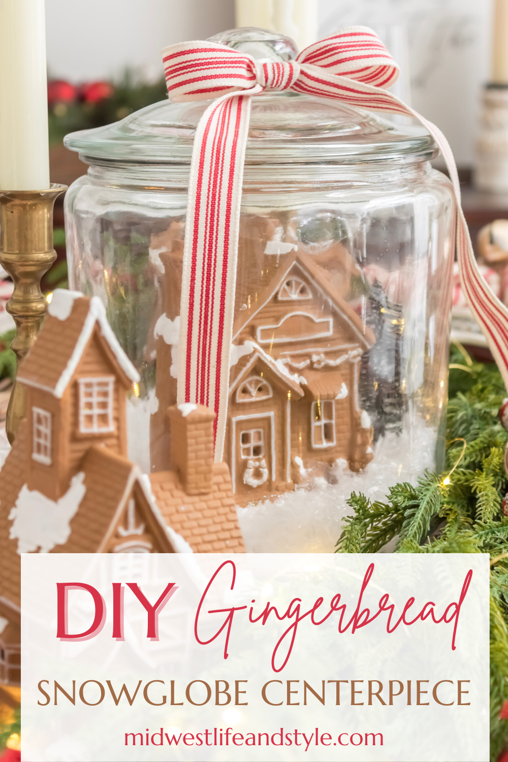 How To Make A Gingerbread Snow Glovbe Centerpiece - Midwest Life and Style Blog