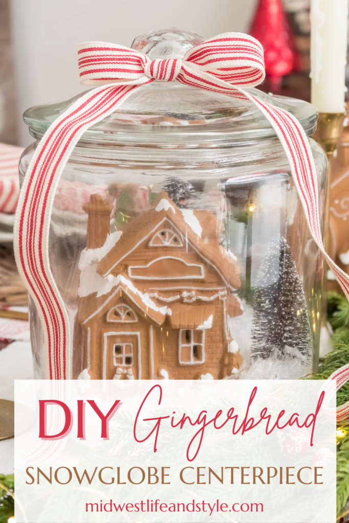 How To Make A Gingerbread Snow Glovbe Centerpiece - Midwest Life and Style Blog