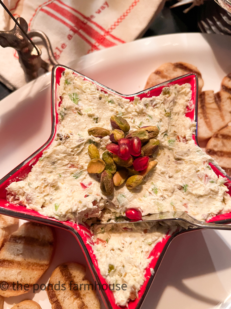 Pistachio Cream Cheese Veggie Spread