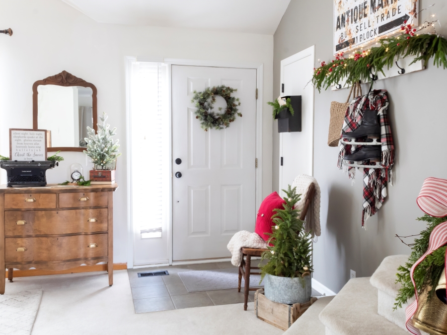 Charming Old World Red And White Holiday House Tour - Midwest Life and Style Blog