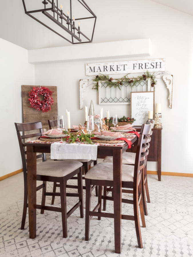 Charming Old World Red And White Holiday House Tour - Midwest Life and Style Blog