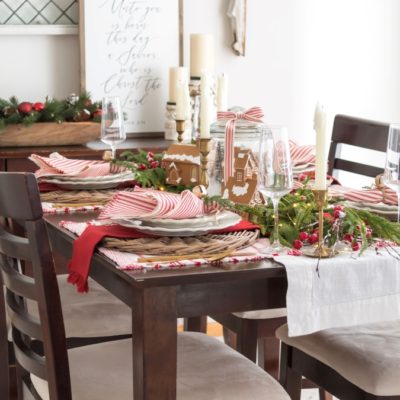 How to Style a Whimsical Gingerbread Holiday Tablescape