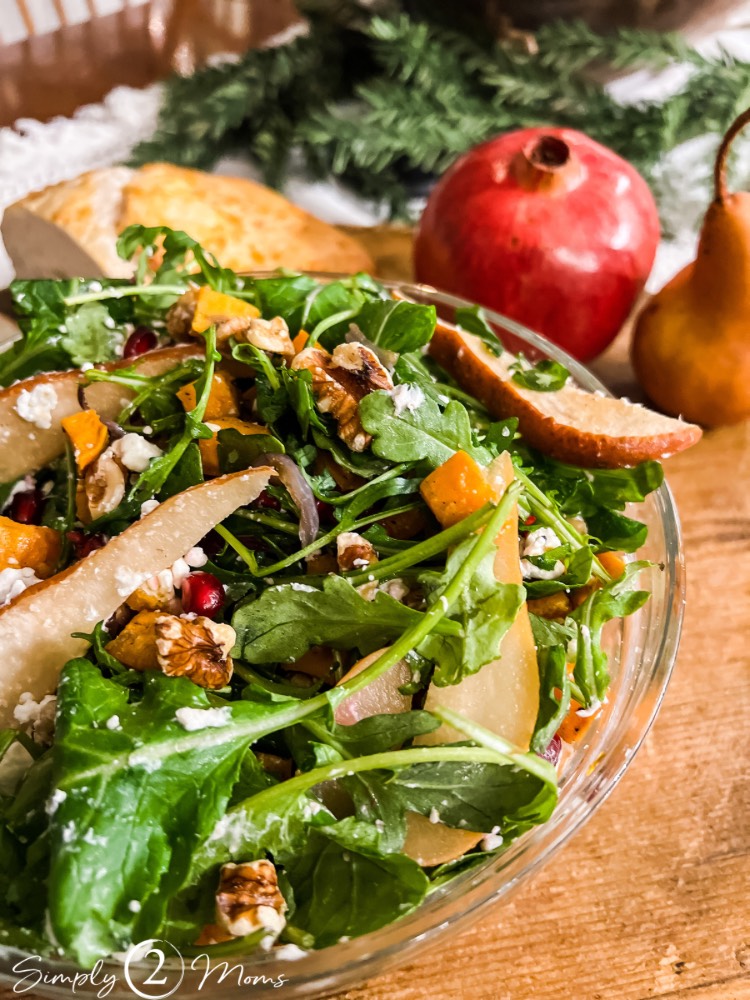 Roasted Pear Winter Salad from Simply 2 Moms