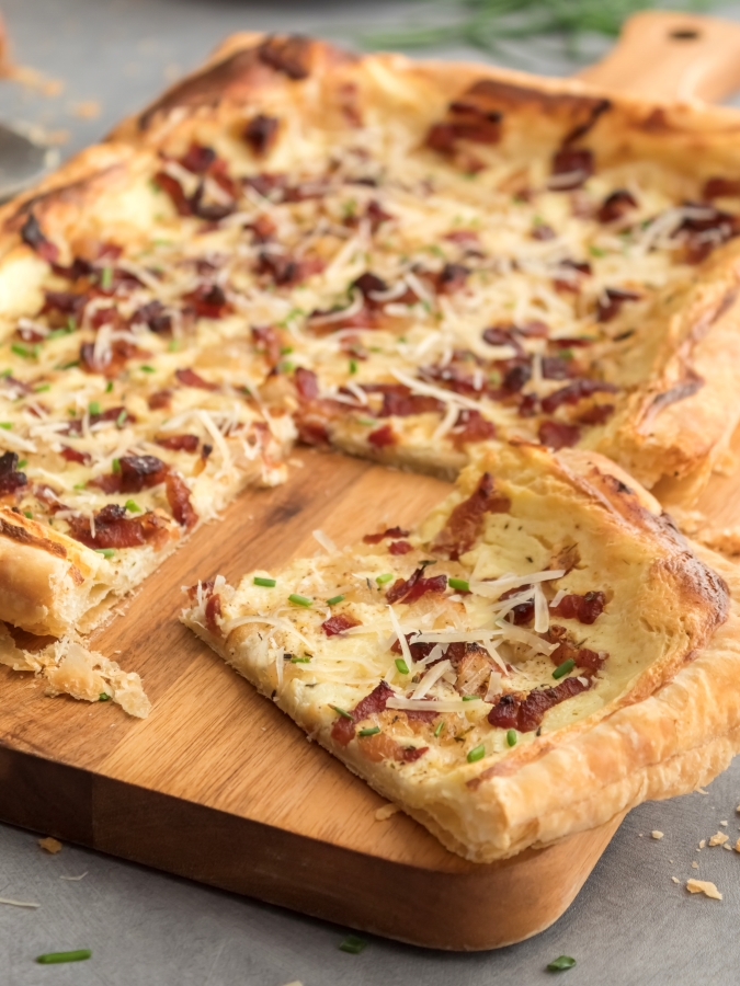 Bacon Onion And Cheese Tart - Midwest Life and Style Blog