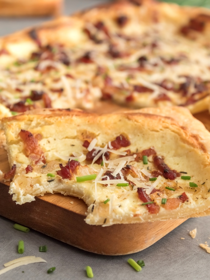 Bacon Onion And Cheese Tart - Midwest Life and Style Blog