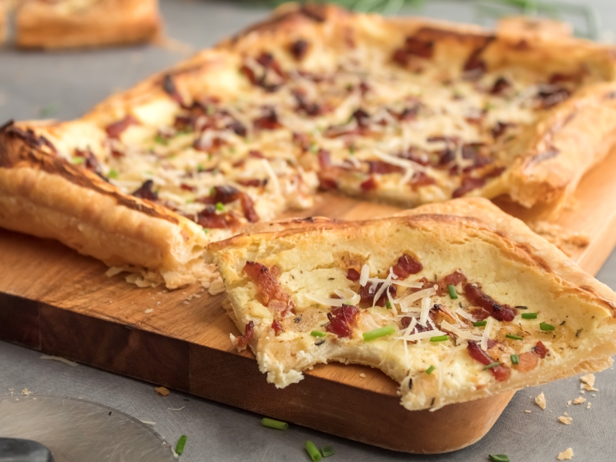 Bacon Onion And Cheese Tart - Midwest Life and Style Blog