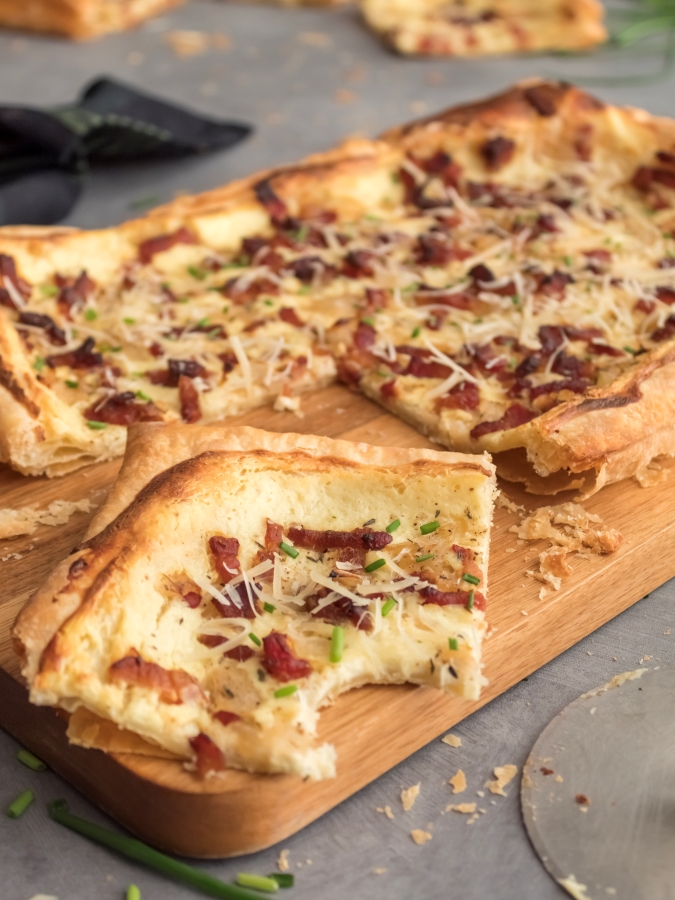 Bacon Onion And Cheese Tart - Midwest Life and Style Blog