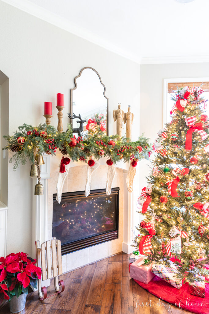 Christmas Mantel Styling Tips from Frist Day of Home - Week in Rewind with Midwest Life and Style