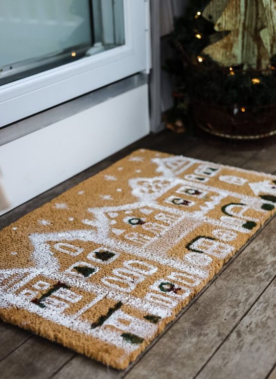 DIY Gingerbrad Doormat from Cottage on Bunker Hill - Week in Rewind with Midwest Life and Style