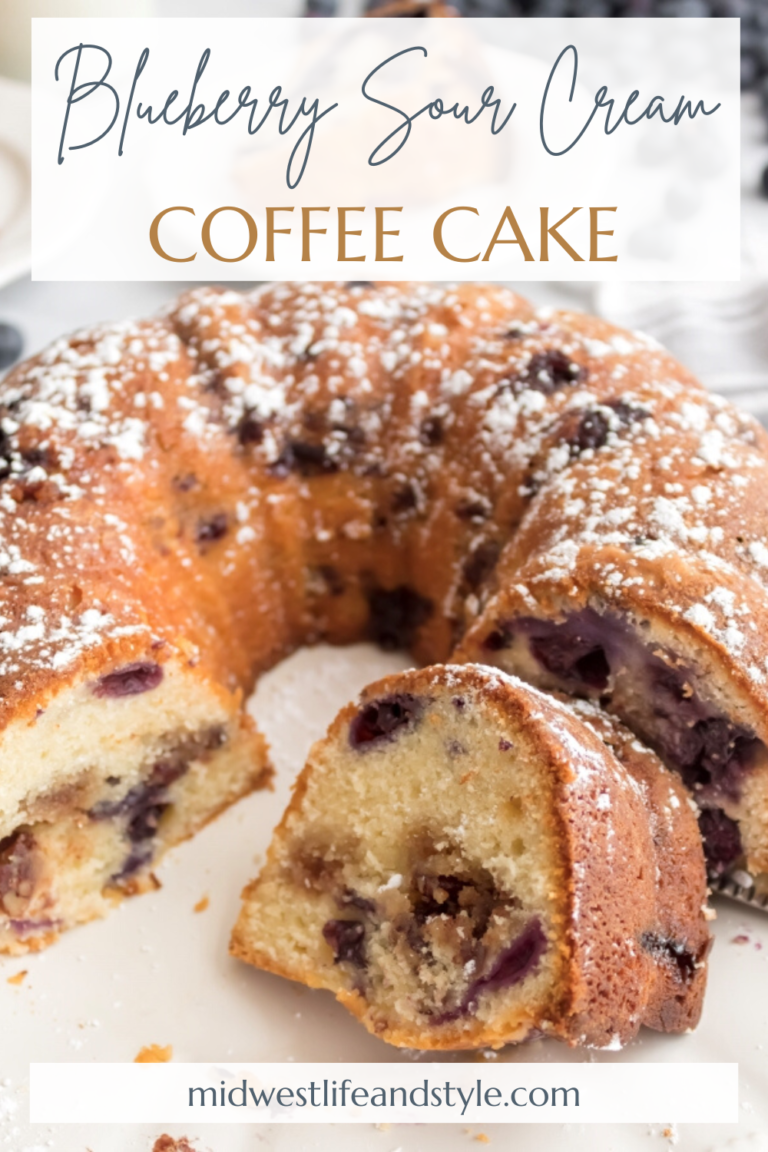 Blueberry Sour Cream Coffee Cake - Midwest Life and Style Blog