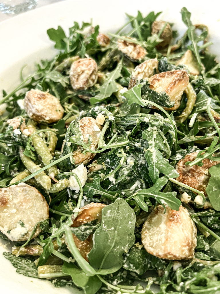 Roasted Potato Salad with Arugula from Our Tiny Nest - Brunch Recipes for Book Club That Everyone Will Love