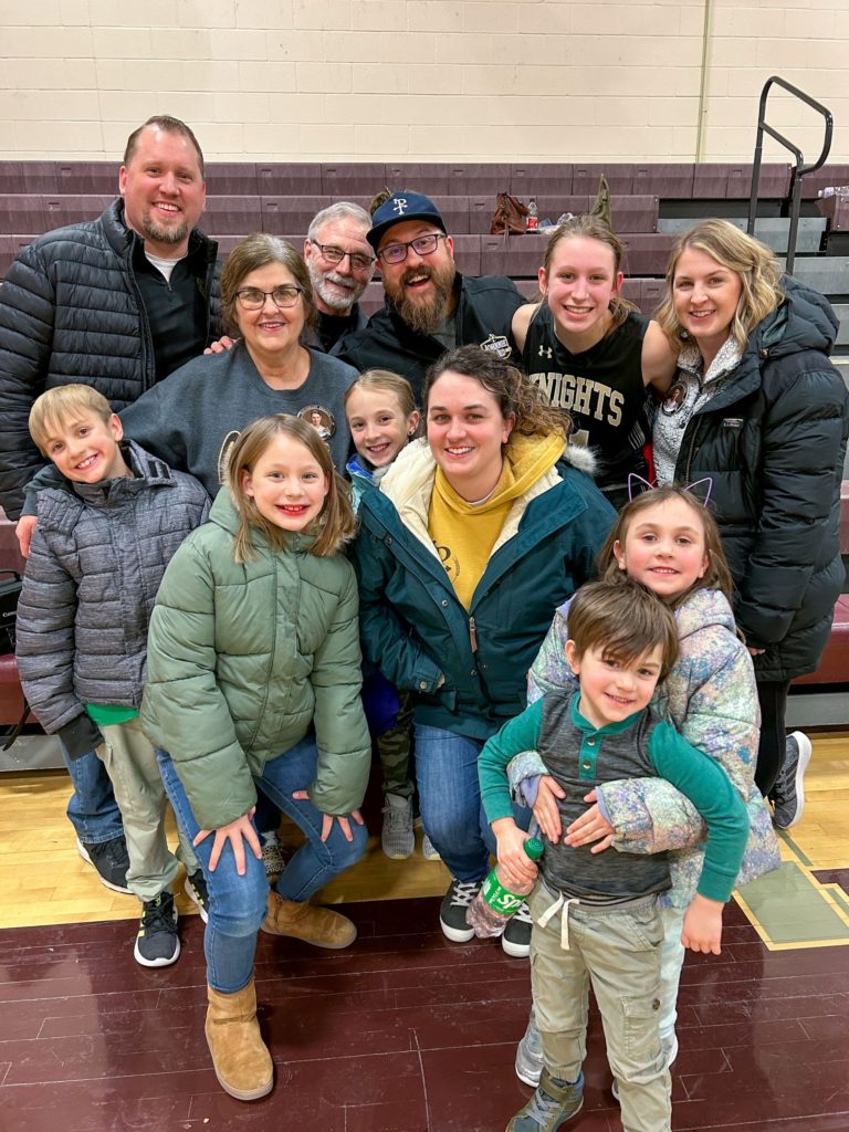 Family Celebrating After the Basketball Game - Week in Rewind with Midwest Life and Style Blog