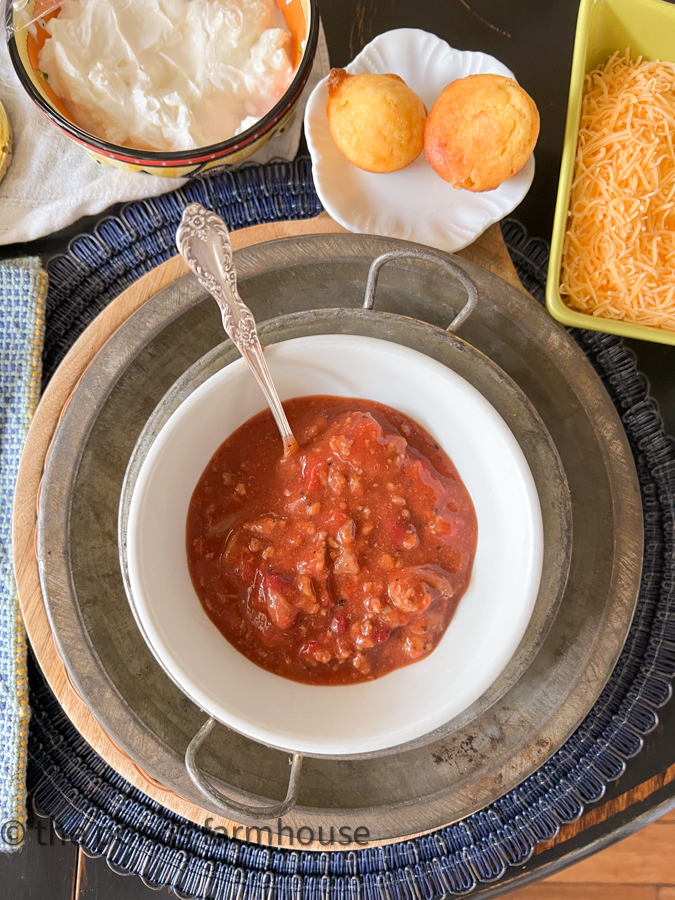 Easy Crockpot Chili from The Ponds Farmhouse