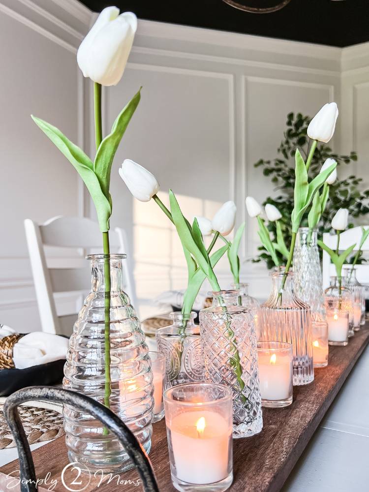 Spring Tablescape with Tulips - Simply 2 Moms