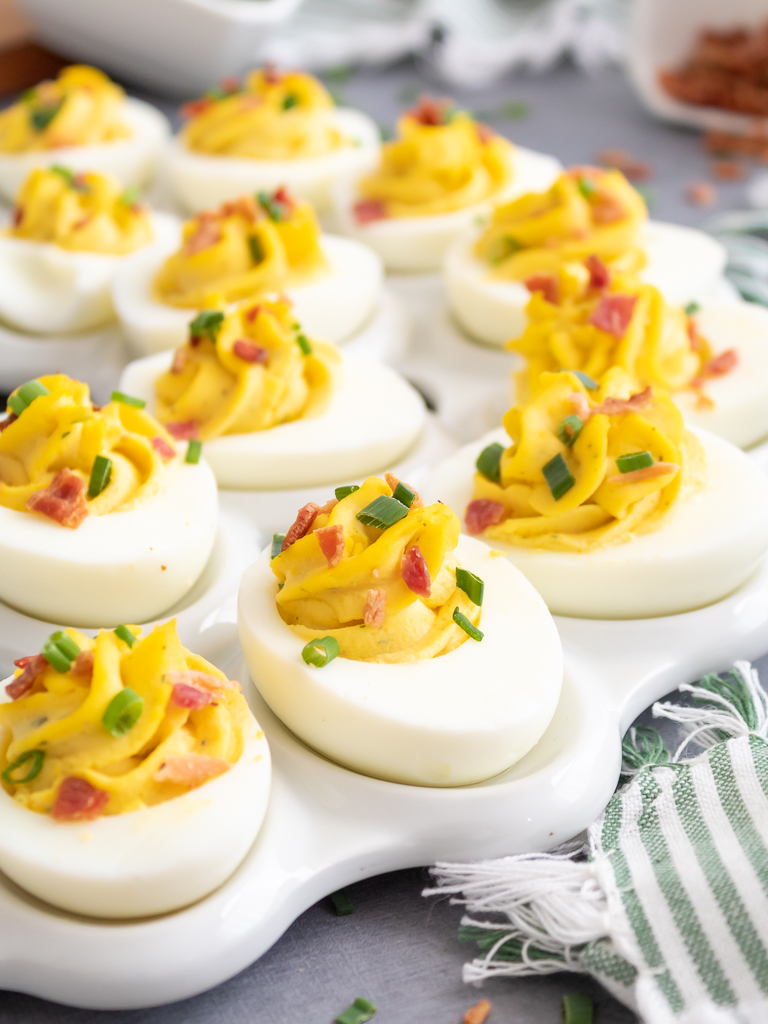 Ranch and Bacon Deviled Eggs - Midwest Life and Style Blog