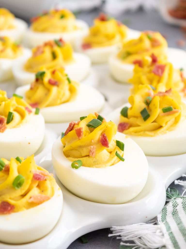 Ranch and Bacon Deviled Eggs - Midwest Life and Style Blog