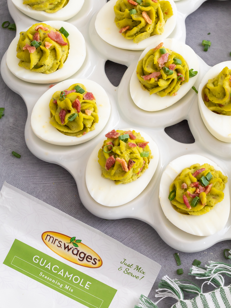 Guacamole and Bacon Deviled Eggs - Midwest Life and Style Blog