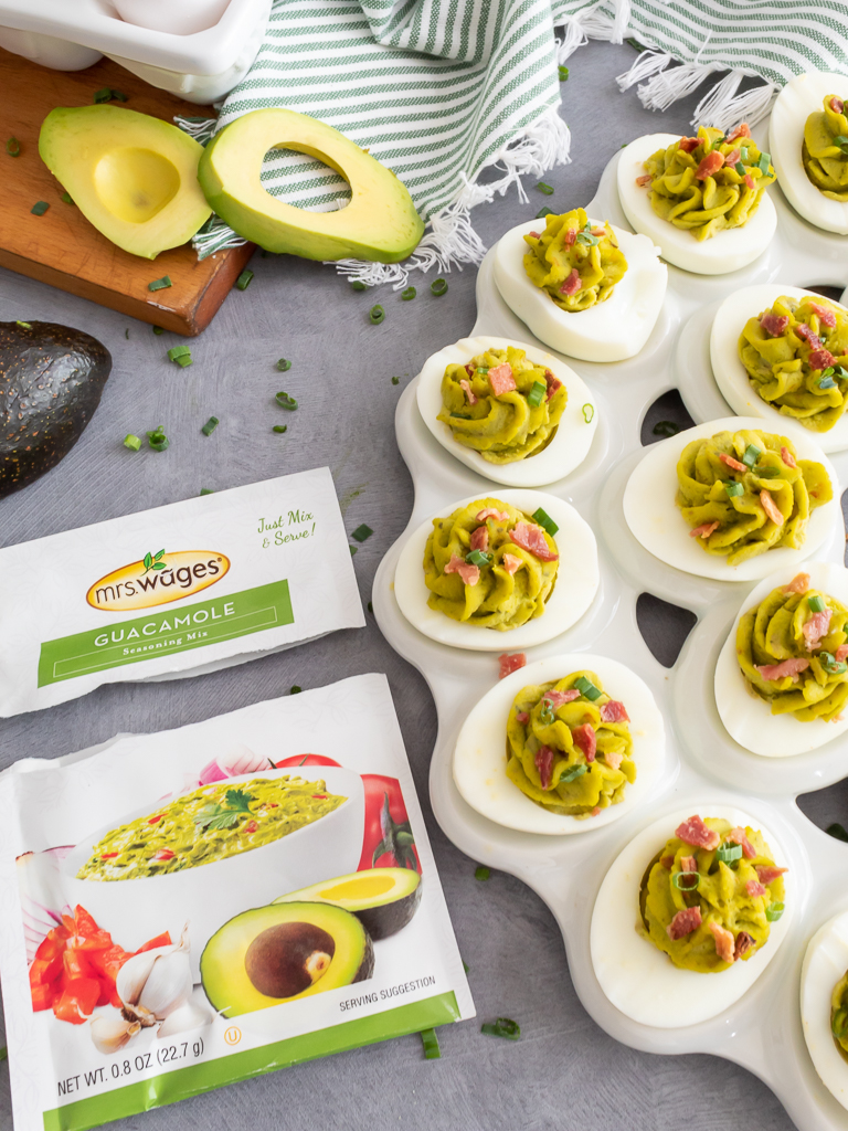 Guacamole and Bacon Deviled Eggs - Midwest Life and Style Blog