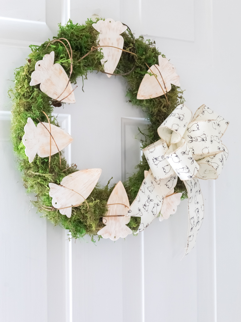 Simple And Rustic Easter Wreath With Carrots - Midwest Life and Style Blog