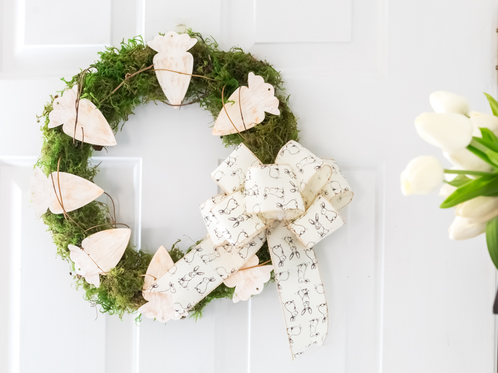 Simple And Rustic Easter Wreath With Carrots - Midwest Life and Style Blog