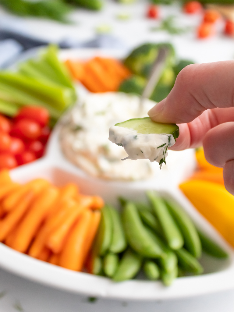 Creamy Herb Veggie Dip - Game Night Snacks