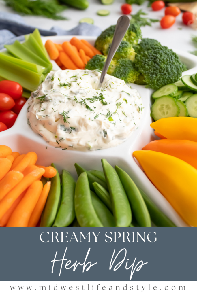 The Best Creamy Spring Herb Dip - Midwest Life and Style Blog