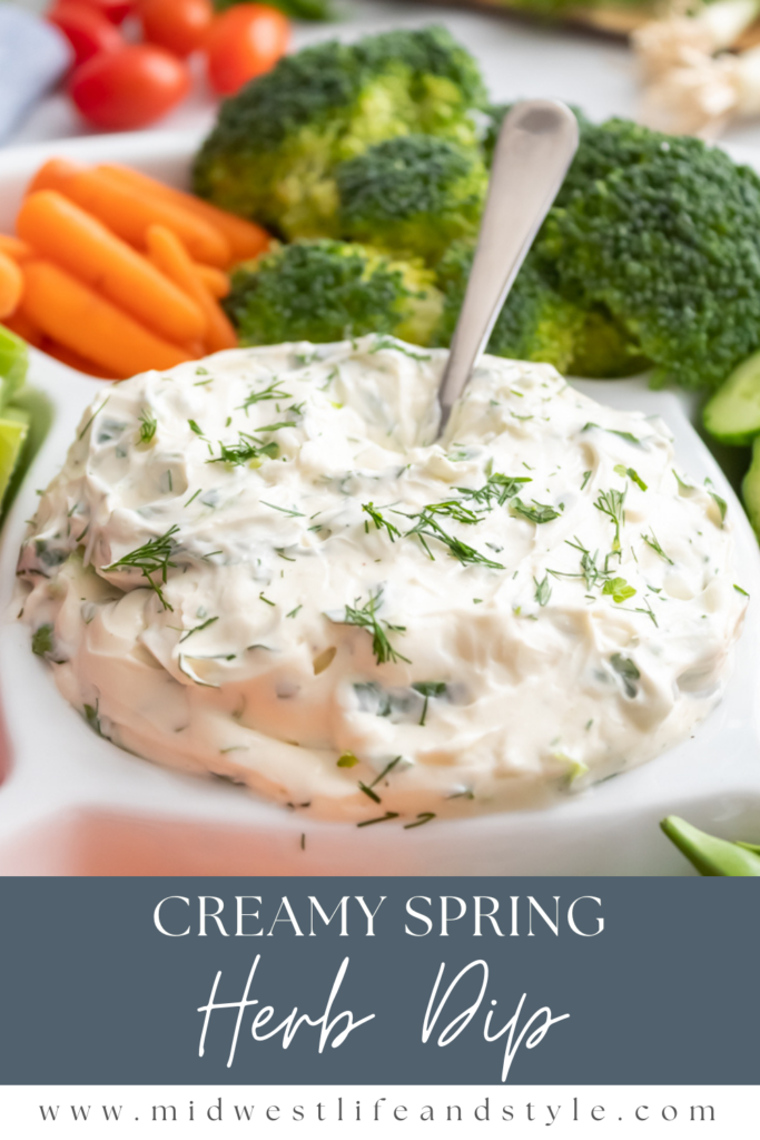 The Best Creamy Spring Herb Dip - Midwest Life and Style Blog